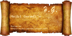 Heibl Germán névjegykártya
